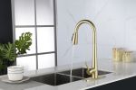 Kitchen Faucet with Pull Down Sprayer , High Arc Single Handle Kitchen Sink Faucet with Deck Plate, Commercial Modern Stainless Steel Kitchen Faucets